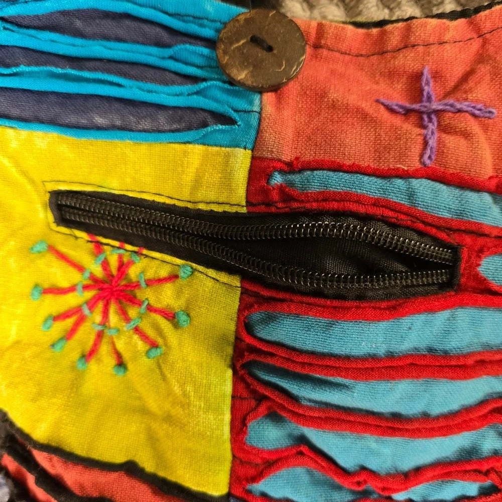 KPC Nepal Cotton Patchwork Crossbody Boho Sling Bag Embroidered‎ Hobo Hippie
